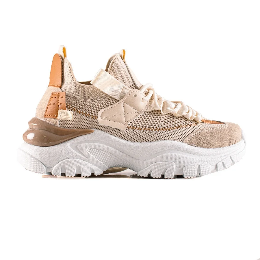 Exkluzívne dámske hnedé tenisky bez podpätku 39