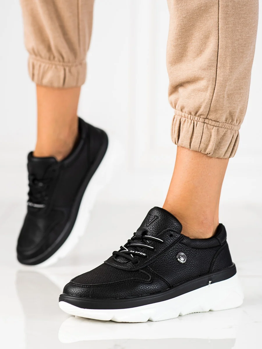 Zaujímavé tenisky čierne dámske bez podpätku 36