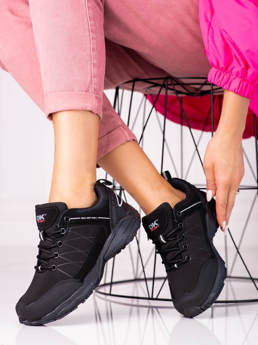 Exkluzívní černé trekingové boty dámské bez podpatku 39