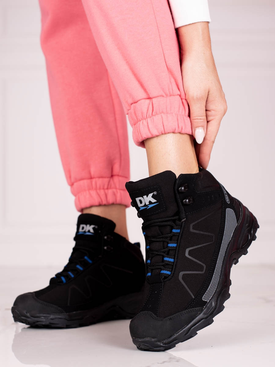 Designové trekingové boty dámské černé bez podpatku 37