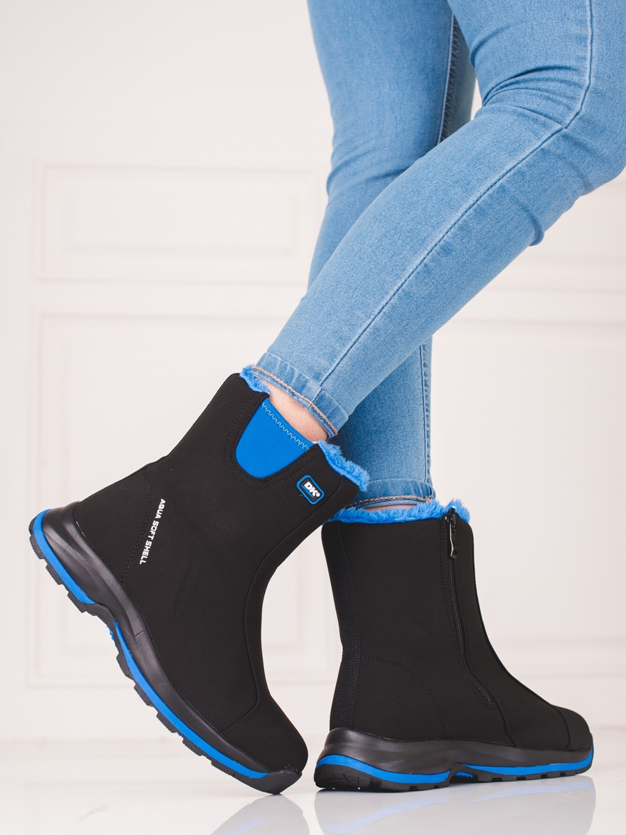 Exkluzívní dámské černé trekingové boty bez podpatku 37