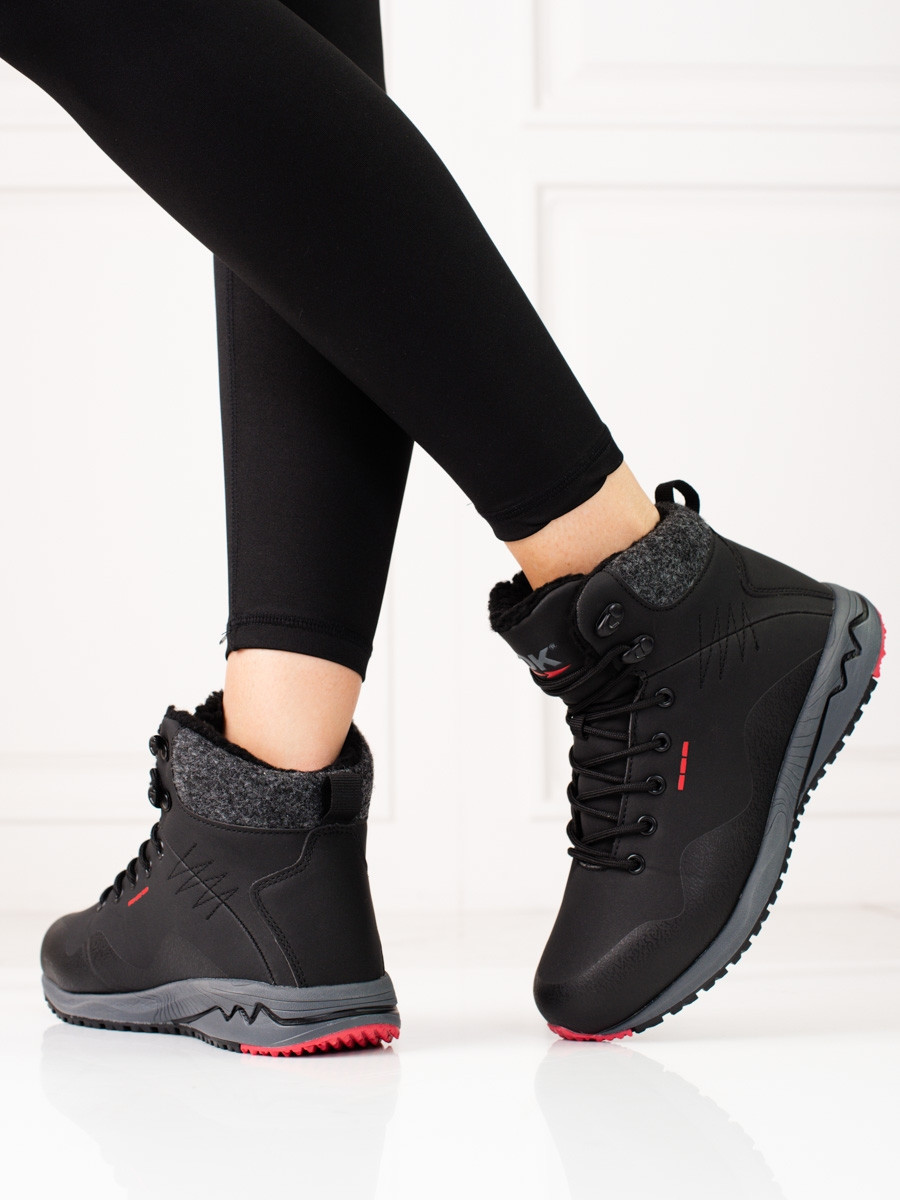 Designové trekingové boty dámské černé bez podpatku 37