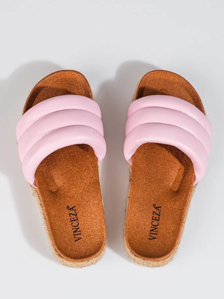 Dizajnové nazúvaky dámske ružové na kline 36