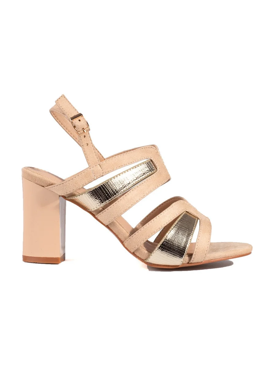 Štýlové sandále dámske na širokom podpätku 37