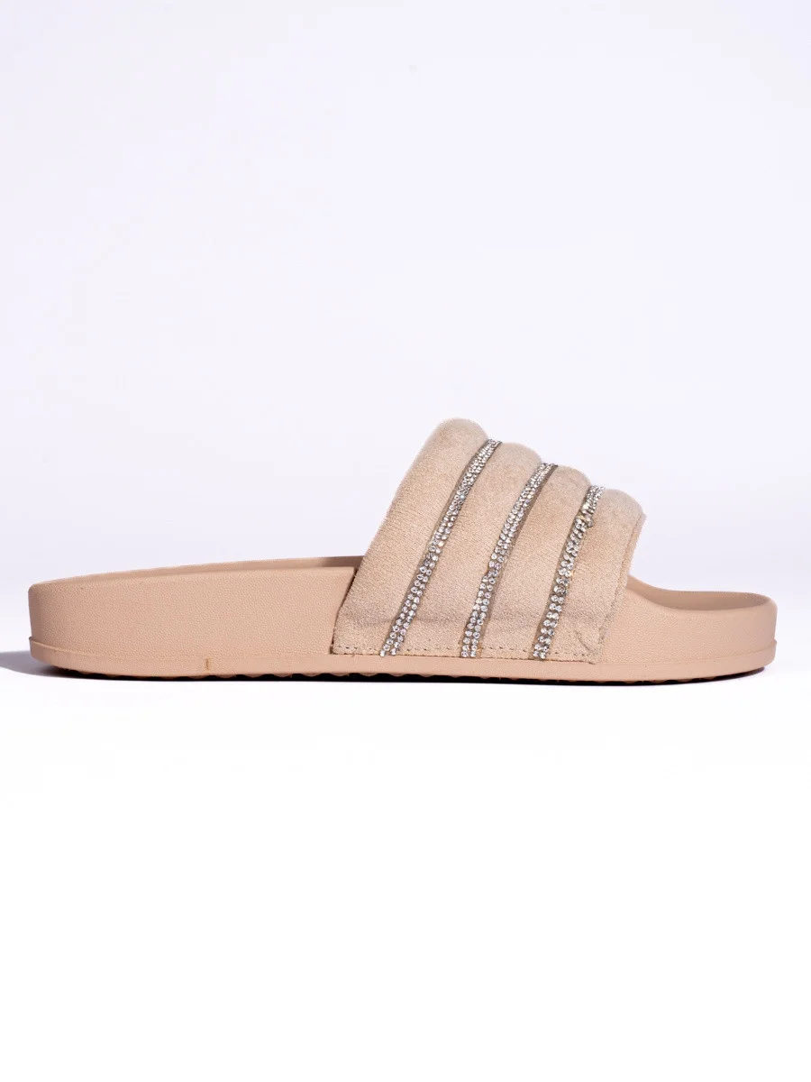 Módne dámske nazúvaky hnedé bez podpätku 36