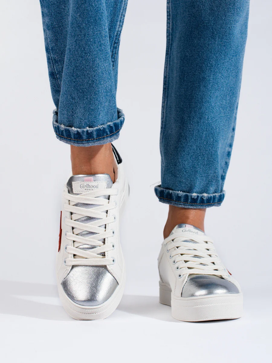 Trendy tenisky dámske biele bez podpätku 37