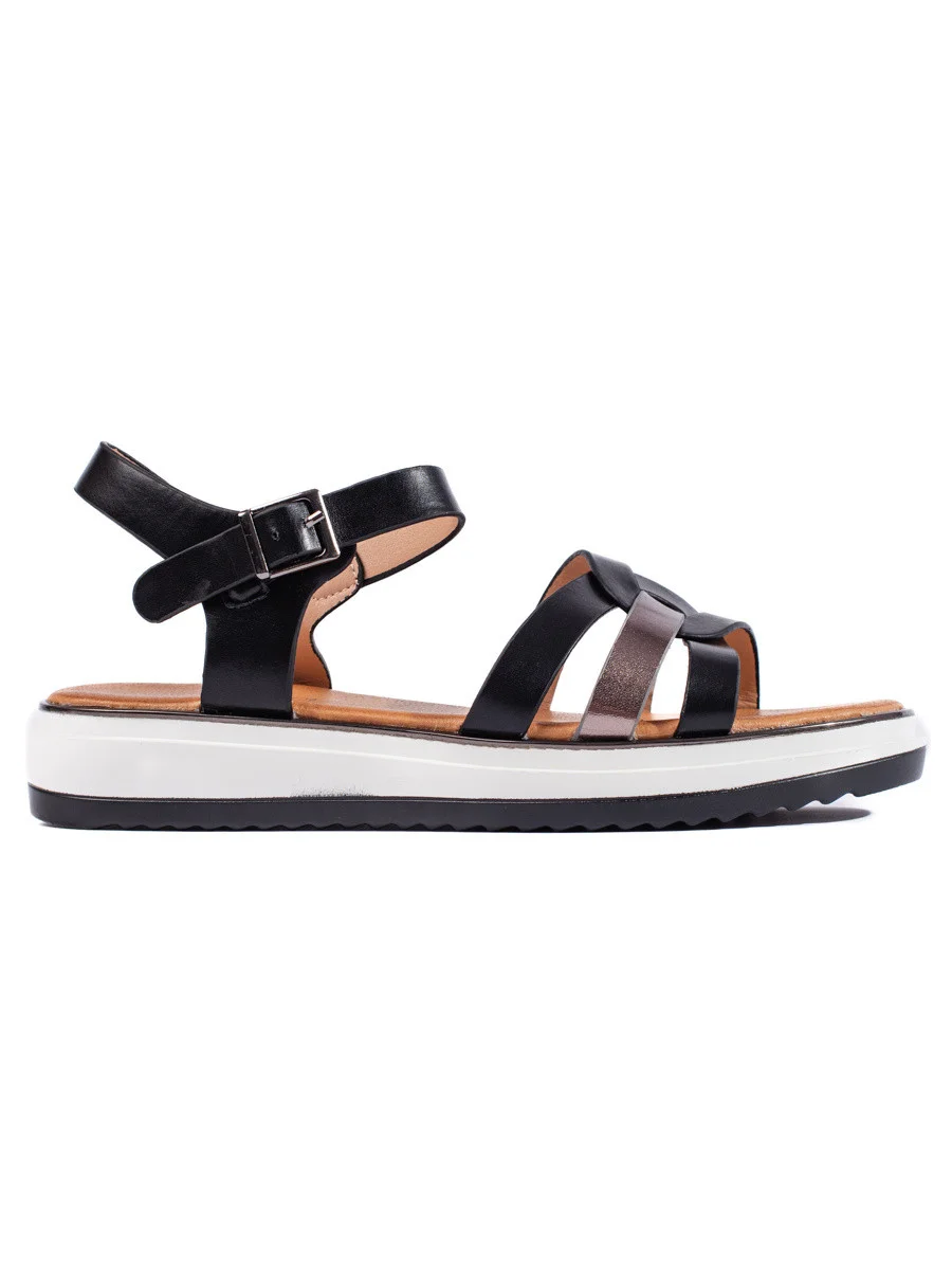 Exkluzívne čierne sandále na platforme pre ženy 37