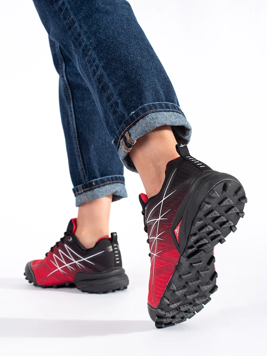 Pohodlná treková obuv pre ženy červená 36