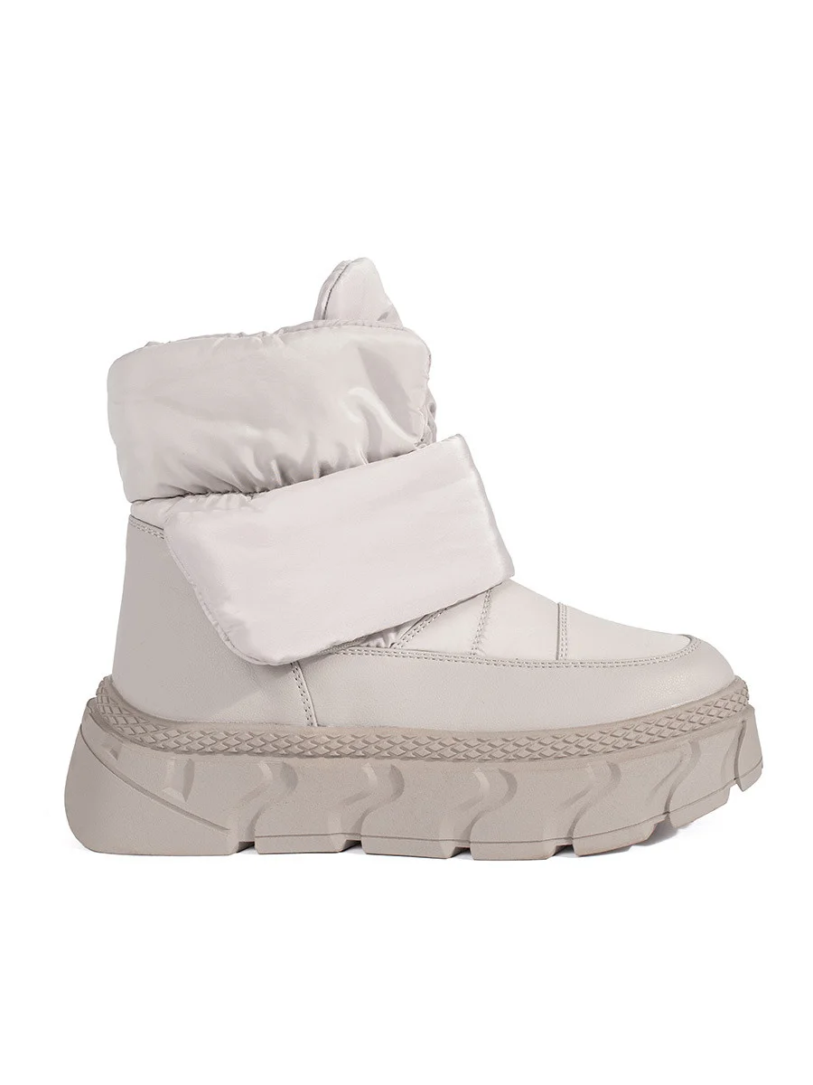 Trendy sivo-strieborné dámske snežnice na platforme 36