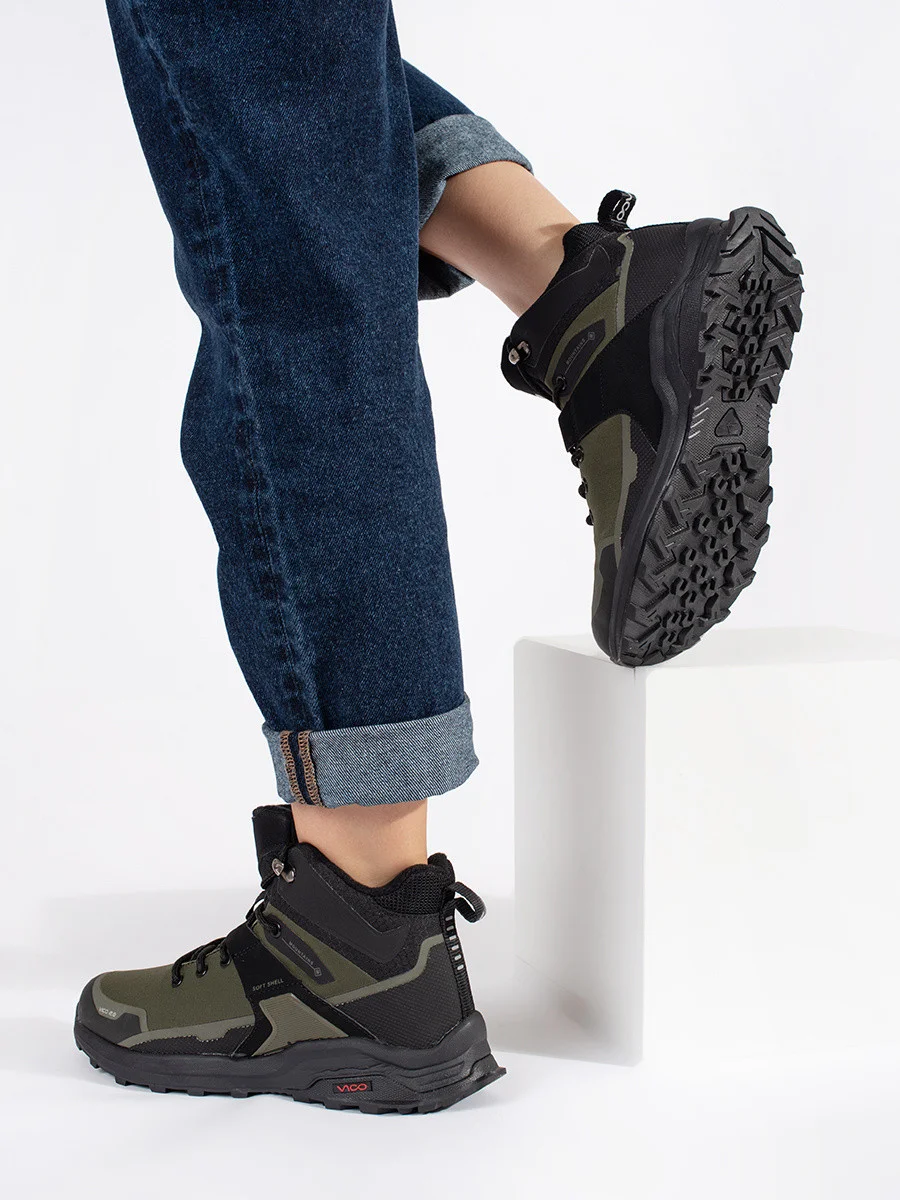 Zaujímavé trekingové topánky zelené ženy 36