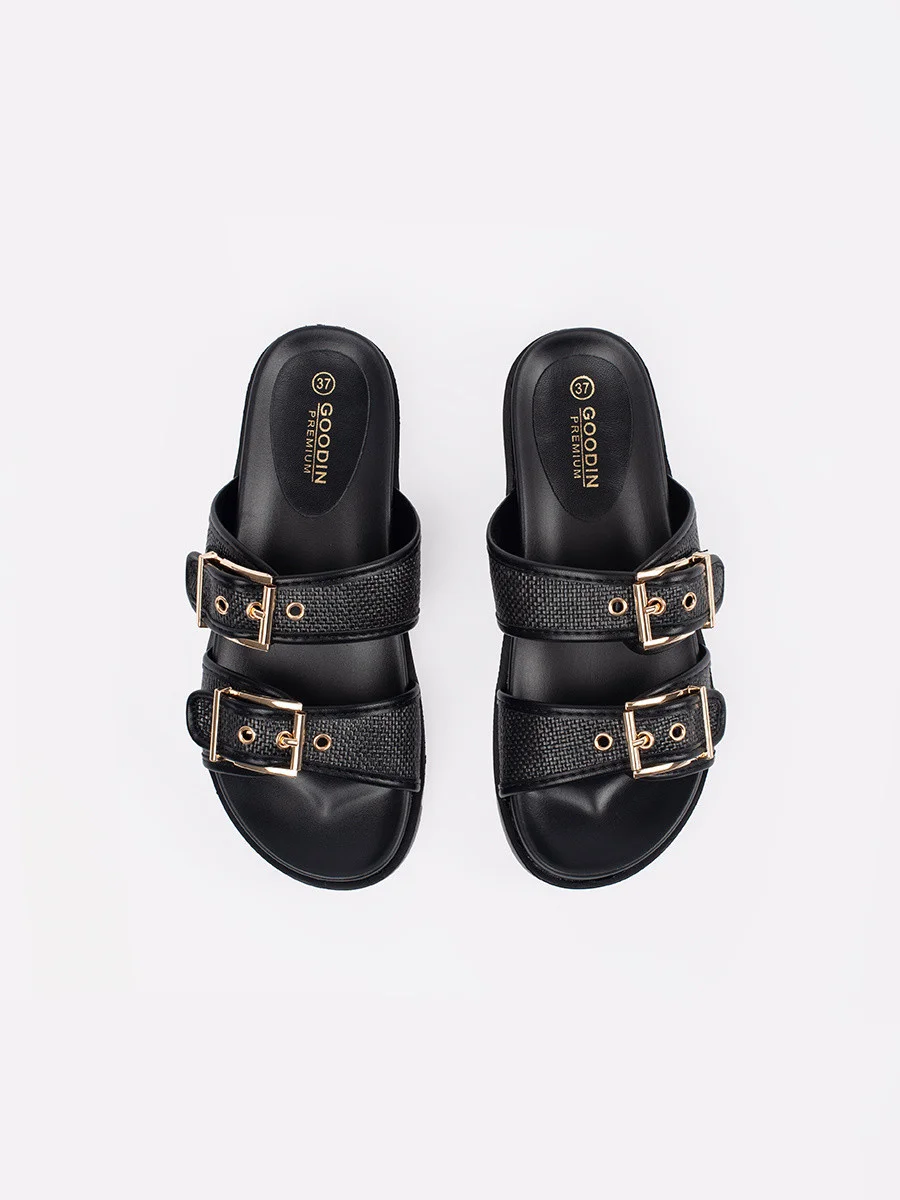 Originálne čierne dámske ponožky s plochým podpätkom 36