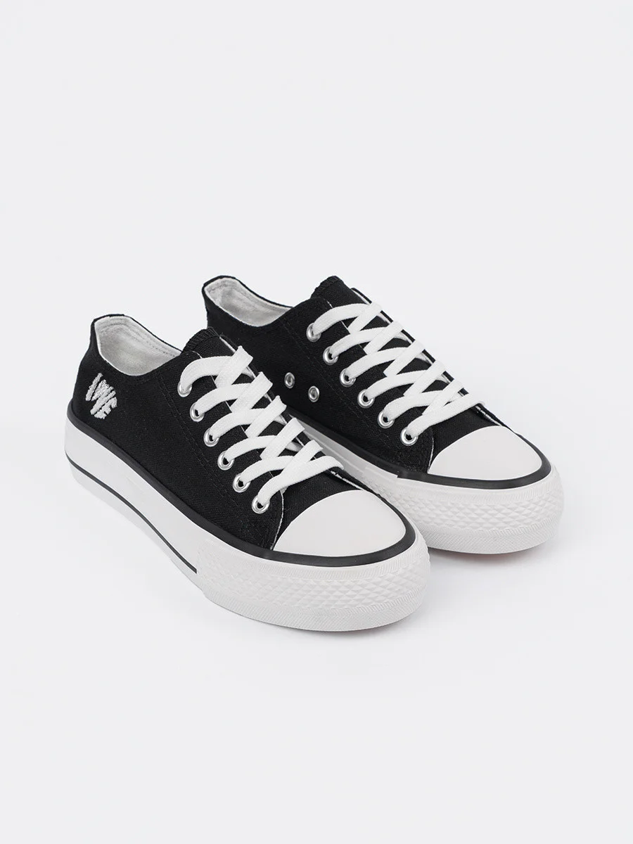 Exkluzívne čierne tenisky na platforme pre ženy 36