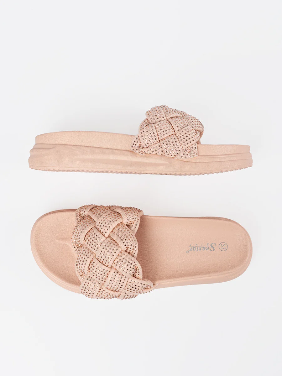 Zaujímavé dámske ružové ponožky s platformou 36