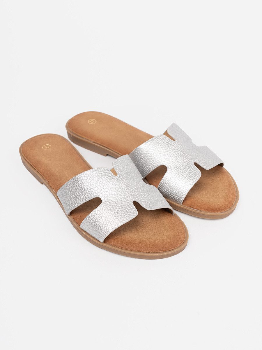 Praktické dámske strieborné ponožky bez podpätku 36