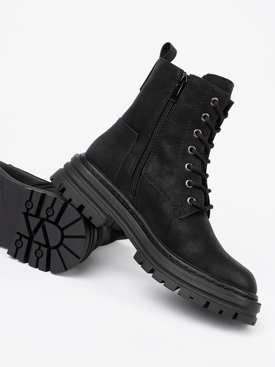 Trendy dámske členkové topánky čierne 36