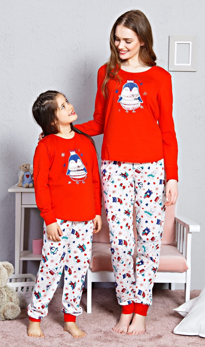 Dětské pyžamo dlouhé červená 15 - 16 model 6291017