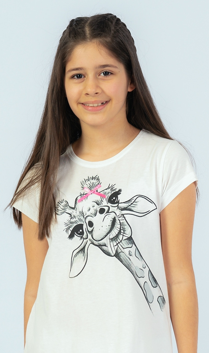 Dětská noční košile s krátkým rukávem model 15503189 - Vienetta Secret Možnost: bílá 15 - 16