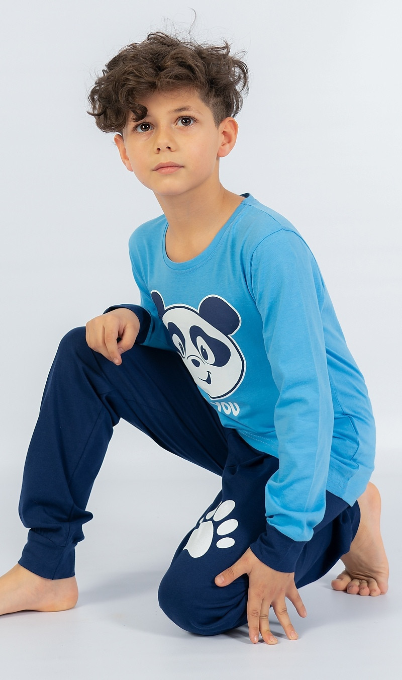 Dětské pyžamo dlouhé I model 15503176 - Vienetta Kids Možnost: modrá 3 - 4