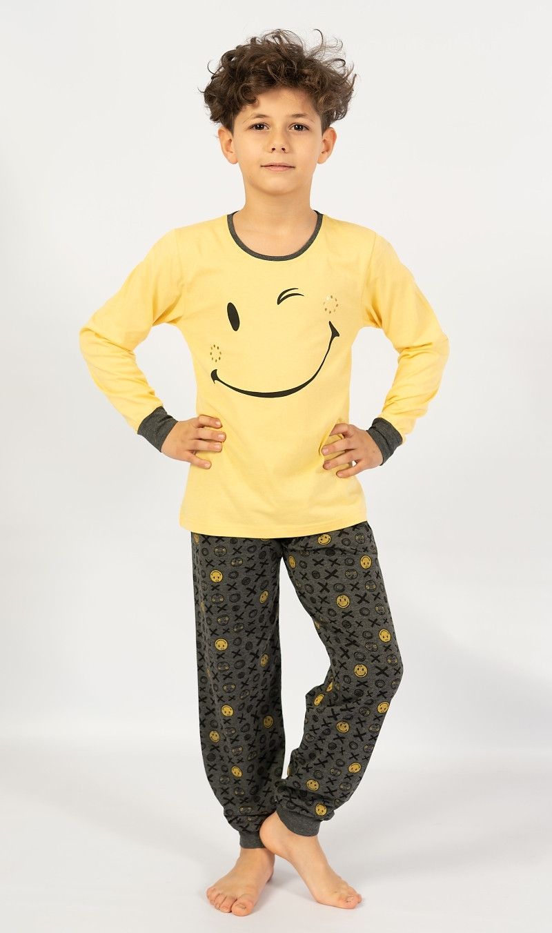 Dětské pyžamo dlouhé Patrik žlutá 3 - 4
