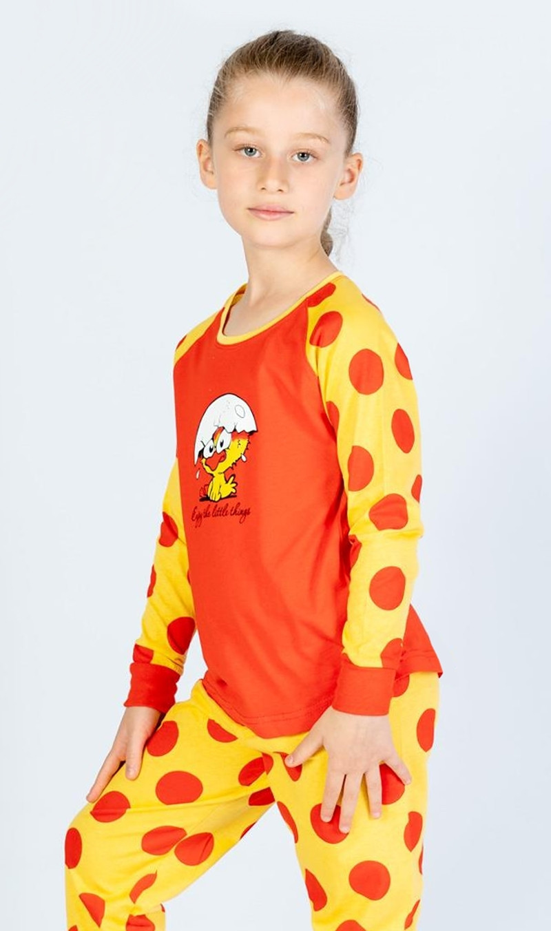 Dětské pyžamo dlouhé model 16204110 - Vienetta Kids Možnost: červená 3 - 4