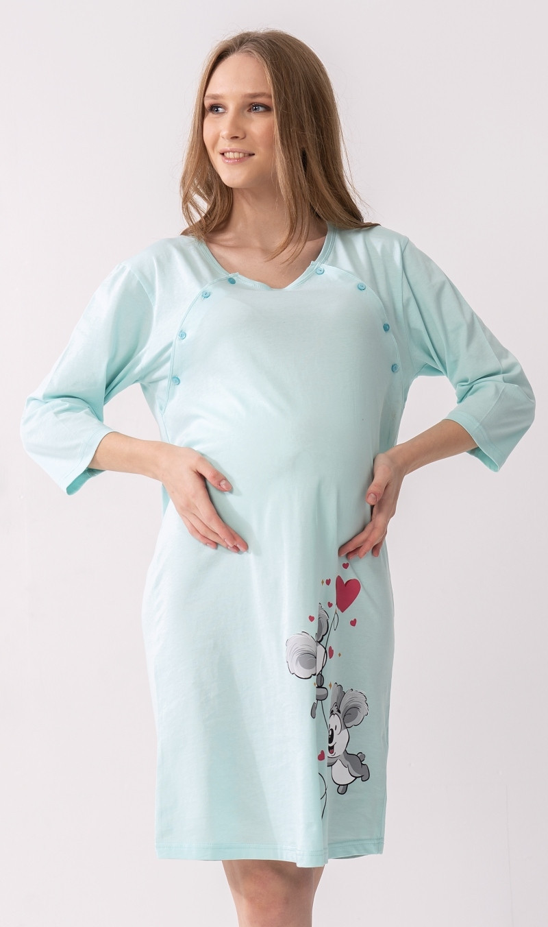 Dámská noční košile mateřská model 17084611 Světlý losos XL