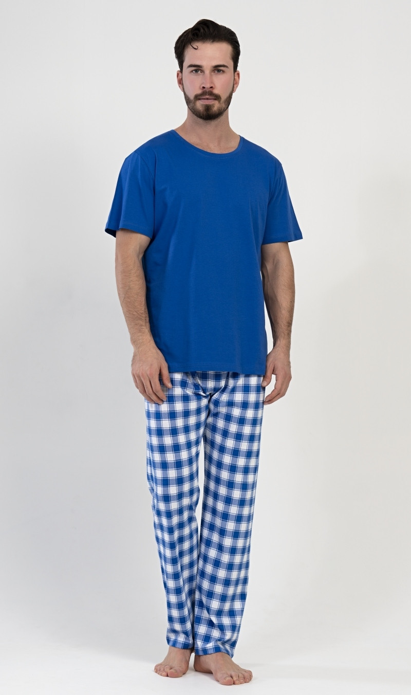 Pánske pyžamo dlhé Karol modrá XL