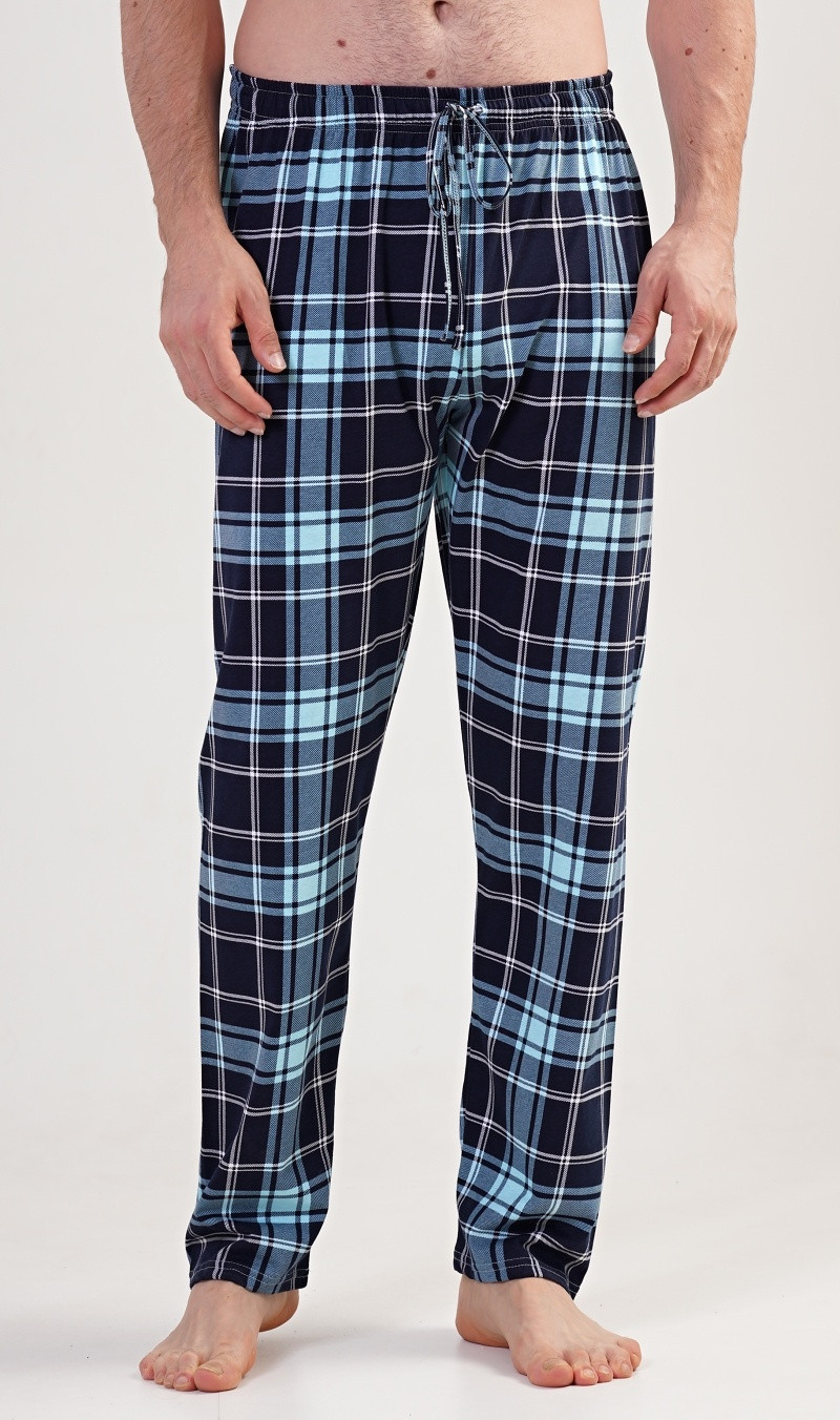 Pánské pyžamo dlouhé Kolo mentolová XL