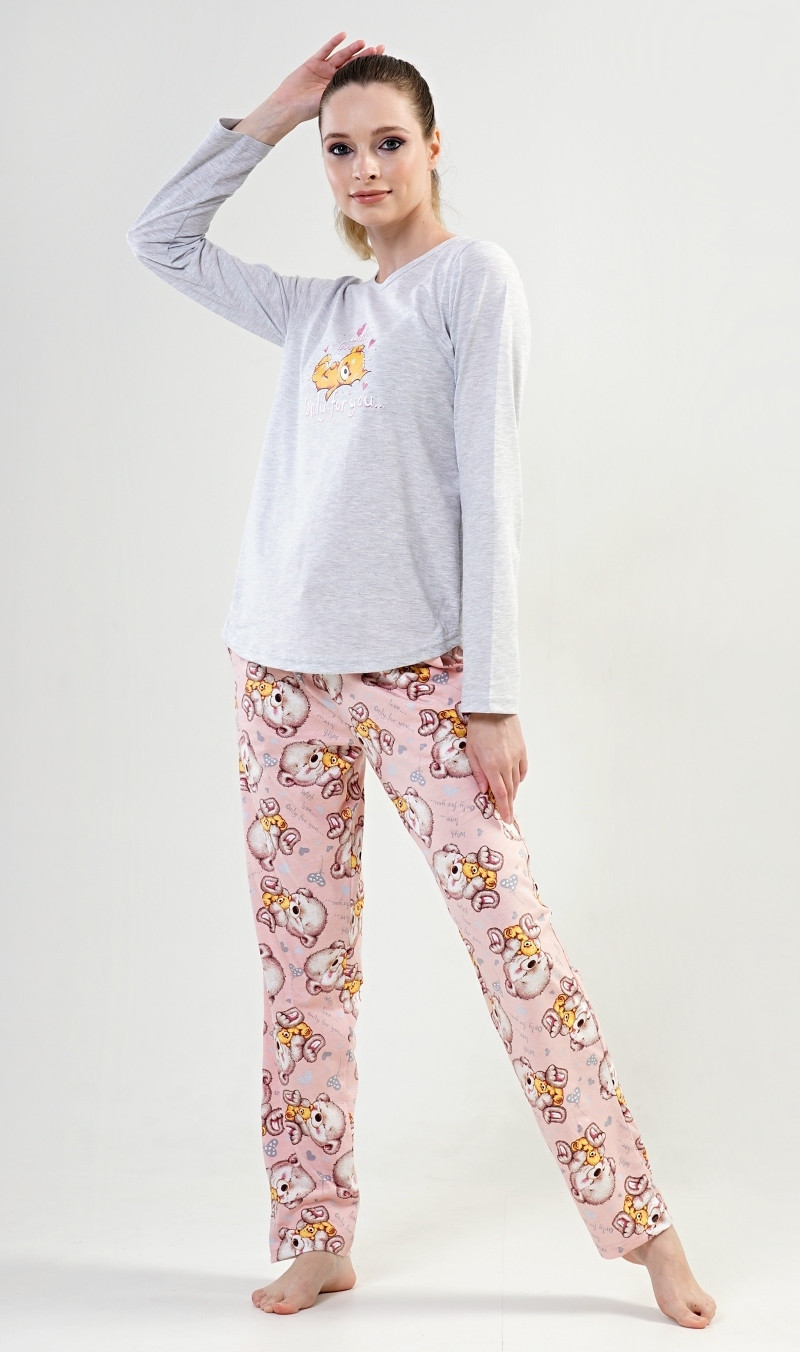 Dámské pyžamo dlouhé meruňková XL model 17843854