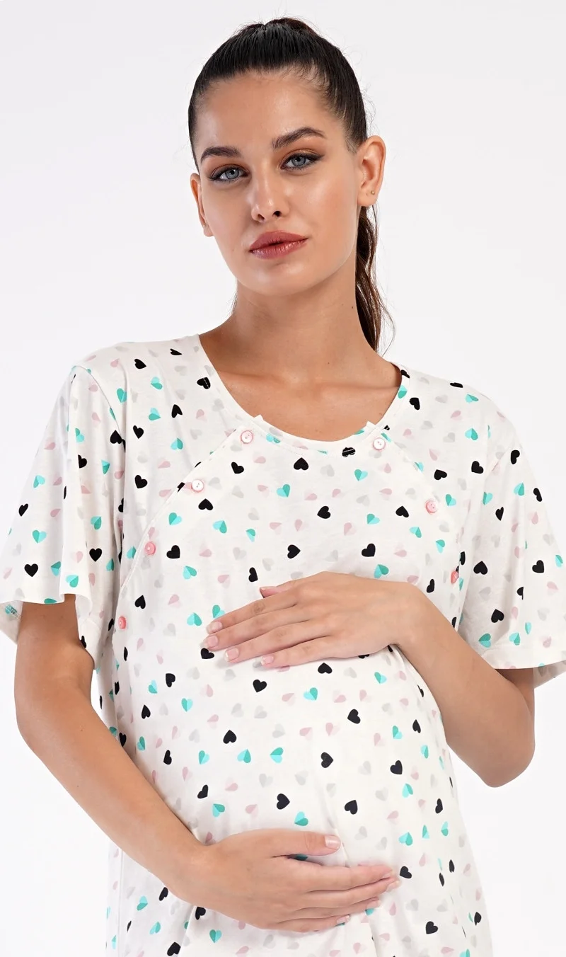 Dámska tehotenská nočná košeľa Sara bílá L