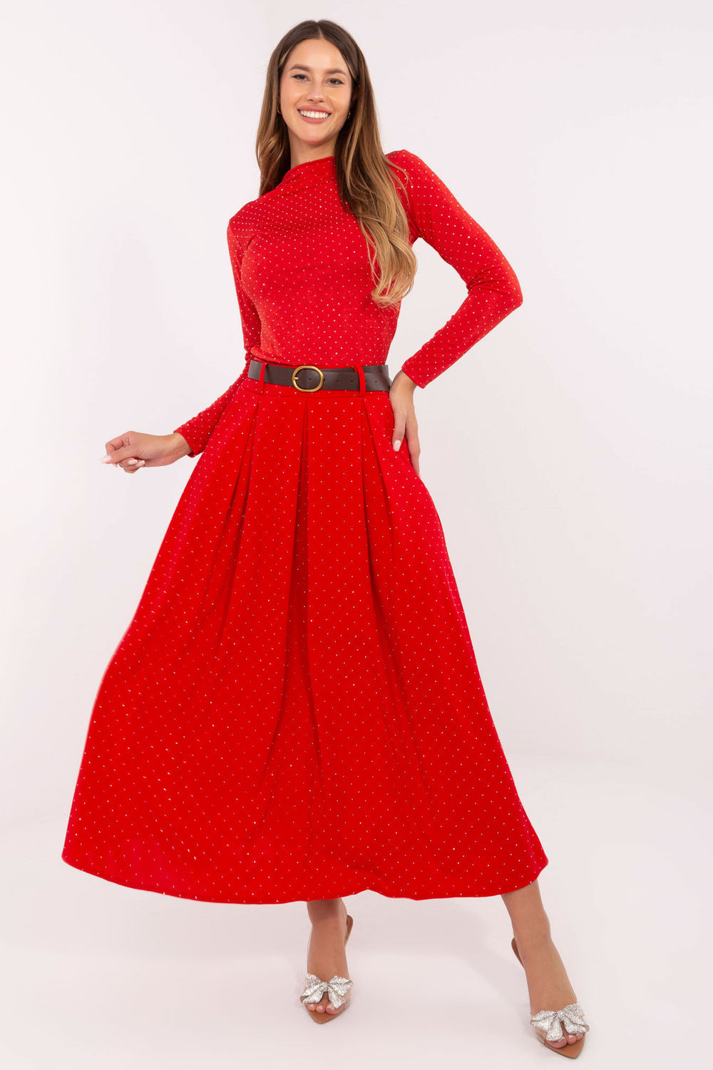 Sukně DHJ SD 19720 1.32 červená jedna velikost