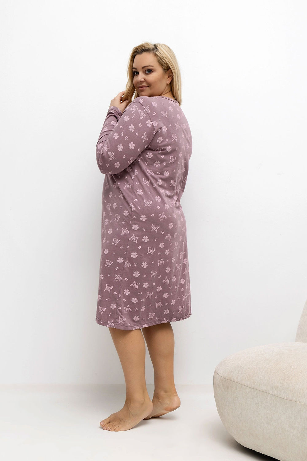 Noční košile Plus Size model 221200 Forever Pink 2XL (obrázek 3)
