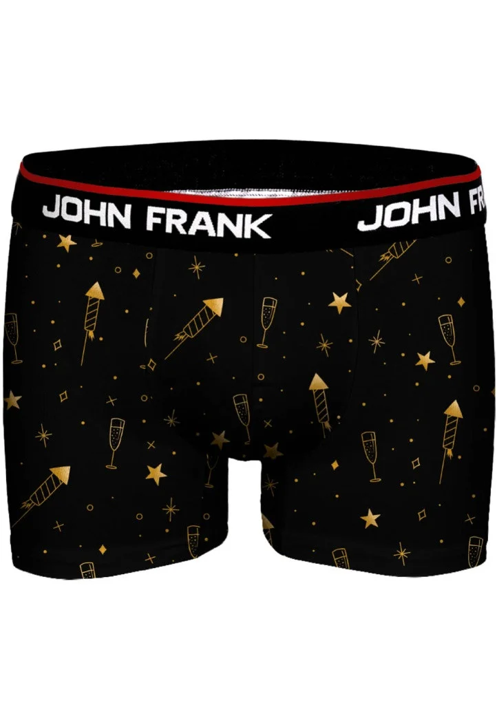 Pánské boxerky John Frank JFBD51-CH-CELEBRATION Barva: Černá, Velikost: XL