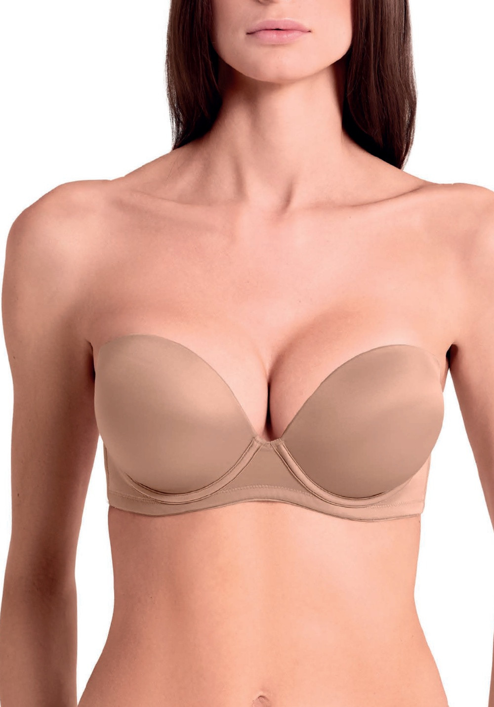 Gélová podprsenka Lormar Double Extra 65 B Smetanová