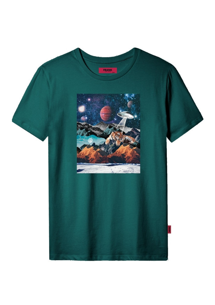 Pánské tričko model 15742749 - John Frank Velikost: XL, Barva: Zelená
