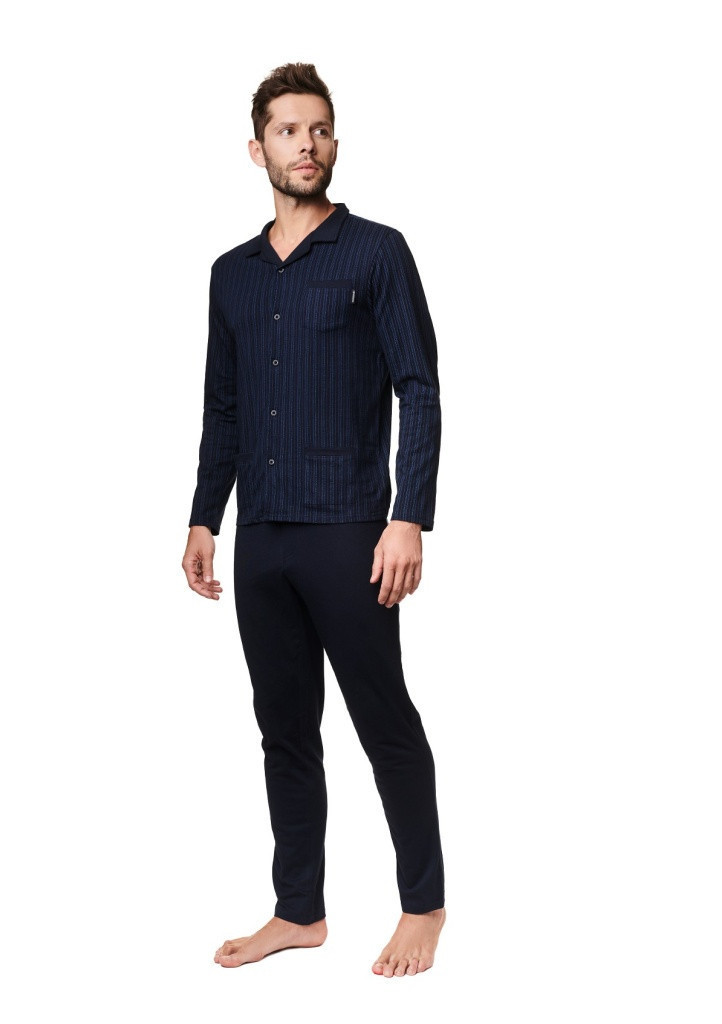 Pánské pyžamo model 16277821 Tm. modrá XL - Henderson