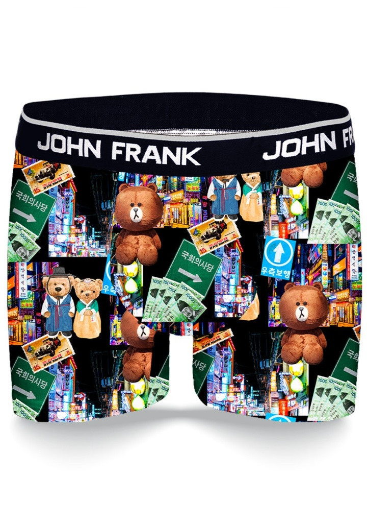 Pánské boxerky John Frank JFBD331 Velikost: L, Barva: černá