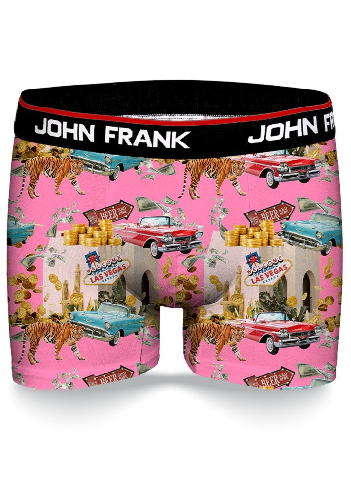Pánské boxerky model 17152108 - John Frank Velikost: M, Barva: Růžová