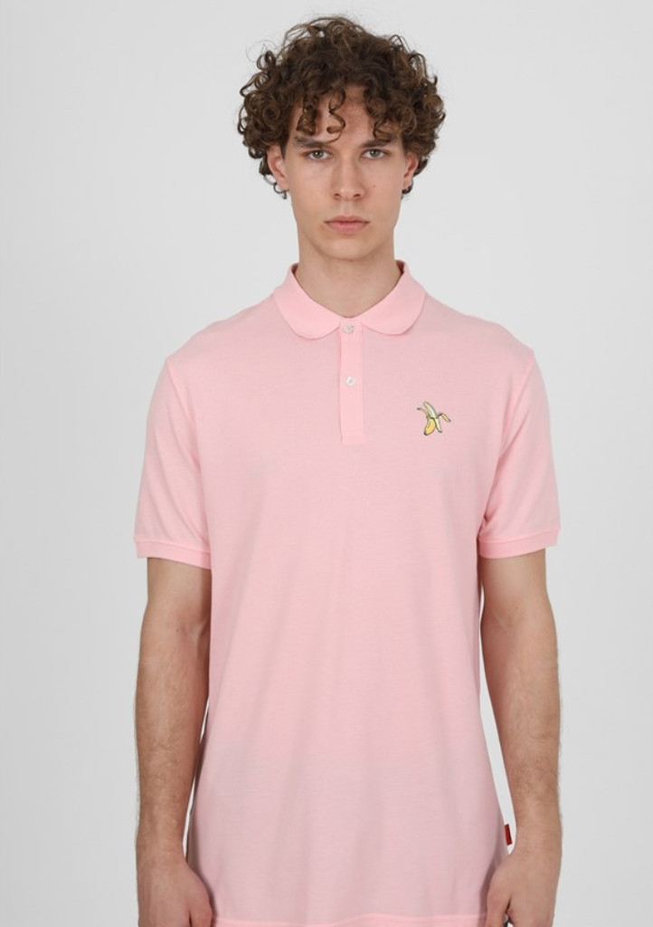 Pánské tričko model 17429929 Sv. růžová M - John Frank