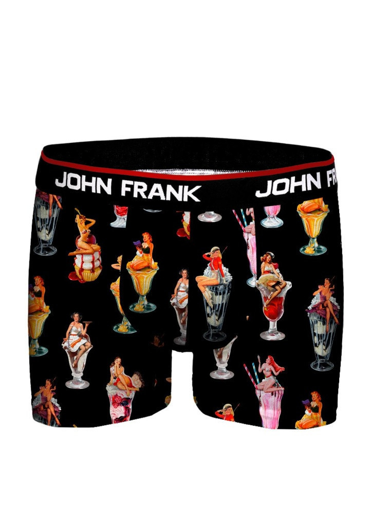 Pánské boxerky John Frank JFBD356 L Černá