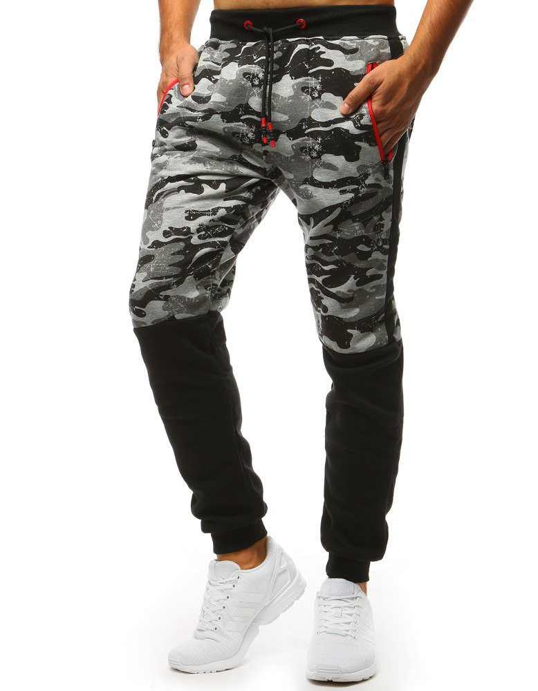 Pánské kamuflážní šedé tepláky FashionStreet UX3493 L (obrázek 4)