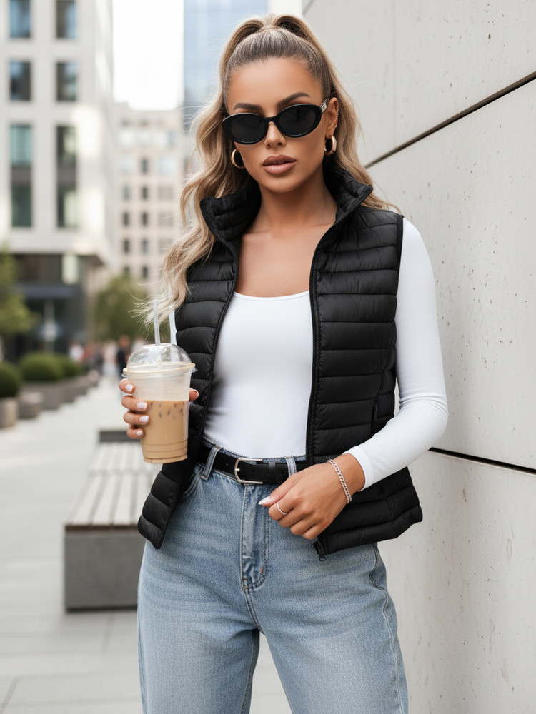 Dámská prošívaná vesta STANSY černá FashionStreet TY3102 L (obrázek 4)