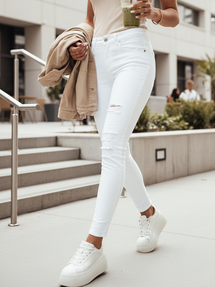 Dámské džínové kalhoty MOLI white FashionStreet UY1871 XL (obrázek 3)