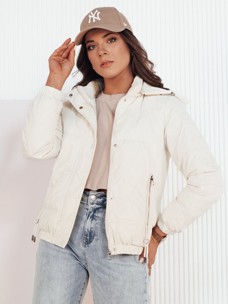 Dámská přechodná prošívaná bunda ZERNI bílá FashionStreet TY4176 L