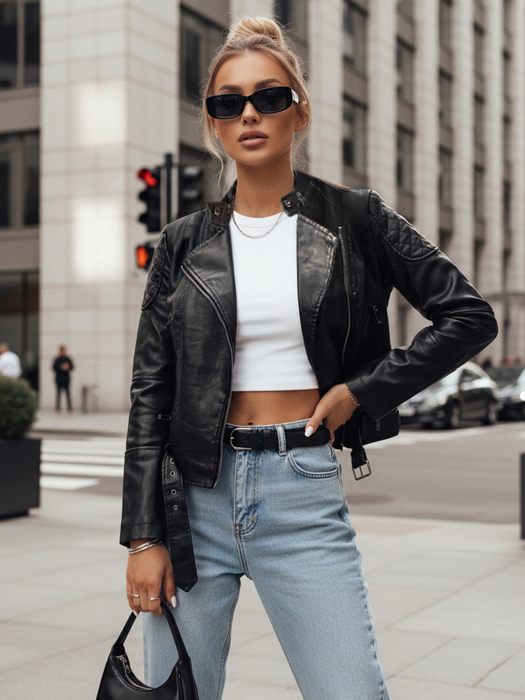 ERIPA dámská kožená bunda ramones černá FashionStreet TY4194 M (obrázek 3)