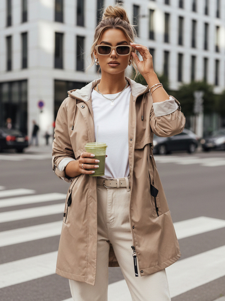 Dámská přechodná bunda parka MEROY béžová FashionStreet TY4288 M