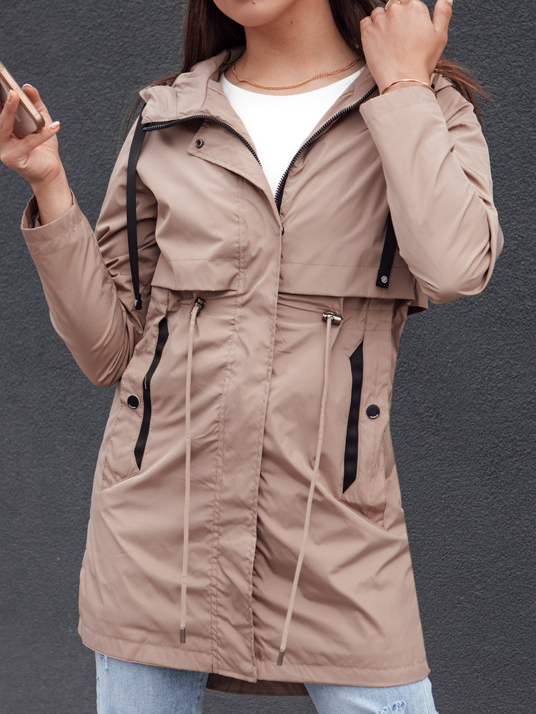 Dámská přechodná bunda parka GLAMJACKET béžová FashionStreet TY4383 XXL (obrázek 3)