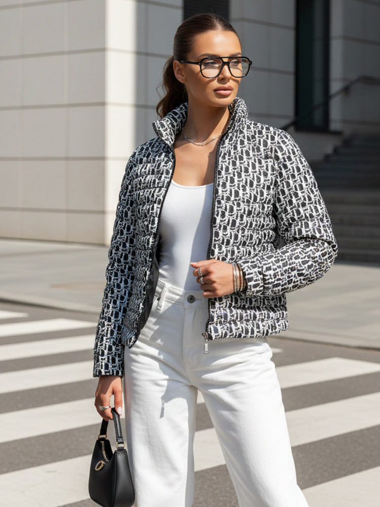 Dámská přechodná krátká prošívaná bunda MY DEAR černá FashionStreet TY4505 L (obrázek 4)