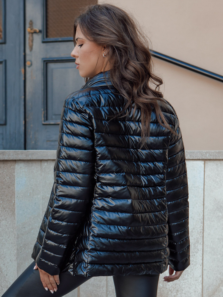 Dámská prošívaná přechodná bunda se stojáčkem BUSY BEE černá FashionStreet TY4538 M (obrázek 3)