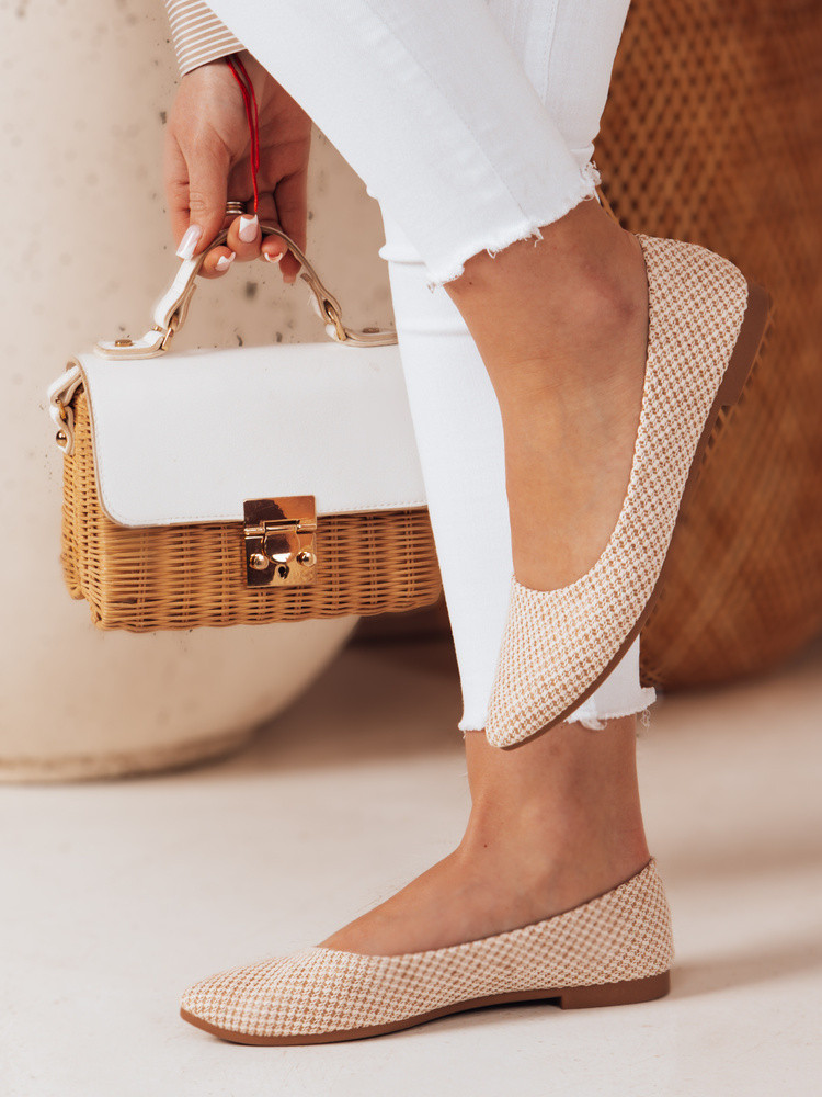 Dámske semišové baleríny s plochým podpätkom GLAMINO white FashionStreet ZY0764 39
