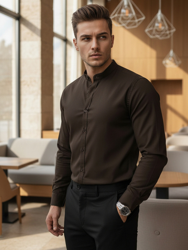 Pánská casualová košile s dlouhým rukávem